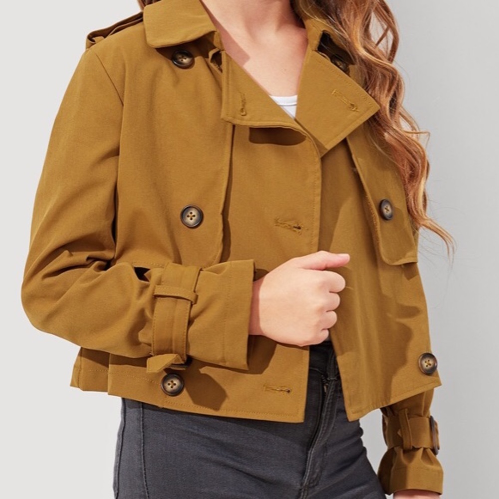 Girls Biker Jacket-Tan
